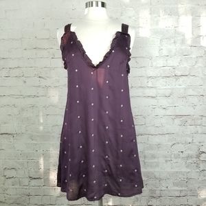 NWOT Free People Beaded & Embroidered Slip Dress